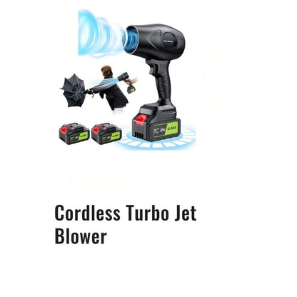 Crazy Karts™ Cordless Turbo Jet Blower – Powerful Dust & Leaf Cleaner